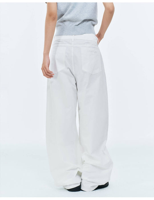 MEDM Lightweight Embroidered Baggy Pants | Face 3 Face