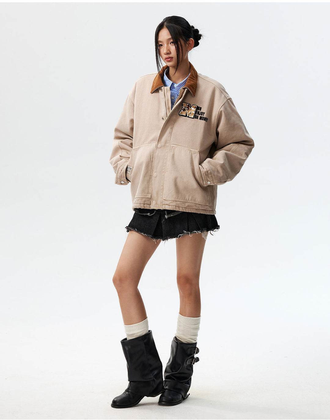 MEDM Camouflage Velcro Patch Detroit Jacket | Face 3 Face