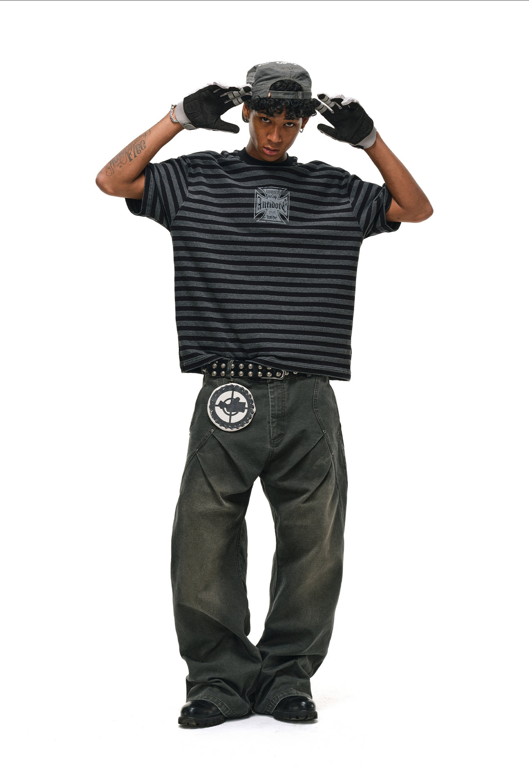 ANTIDOTE 3D Pleated Washed Work Pants | Face 3 Face