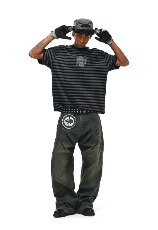 ANTIDOTE 3D Pleated Washed Work Pants | Face 3 Face