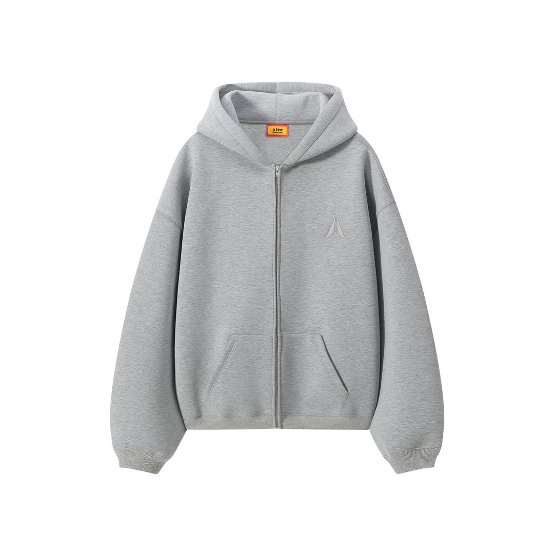 AFGK Air Layer Embroidered Oversized Zip-Up Hoodie | Face 3 Face