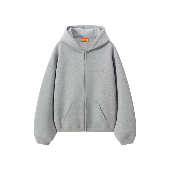 AFGK Air Layer Embroidered Oversized Zip-Up Hoodie | Face 3 Face