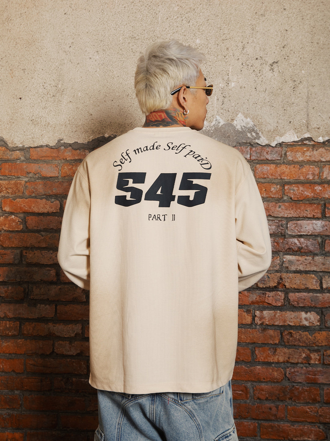 S45 Vintage Spray Dirty Long Sleeve Tee | Face 3 Face