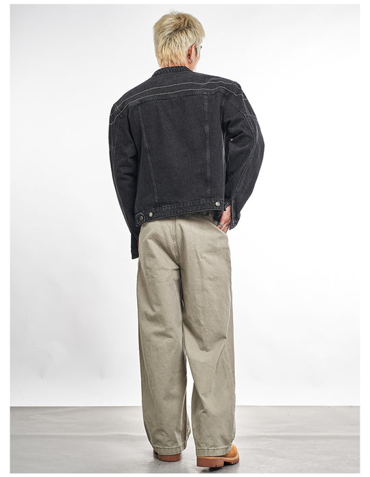 F3F Select Metal Decoration Washed Denim Jacket | Face 3 Face