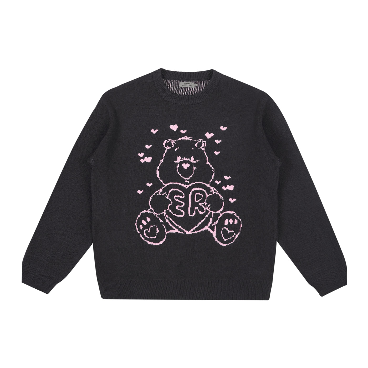 EMPTY REFERENCE Love Hugging Bear Jacquard Knit Sweater