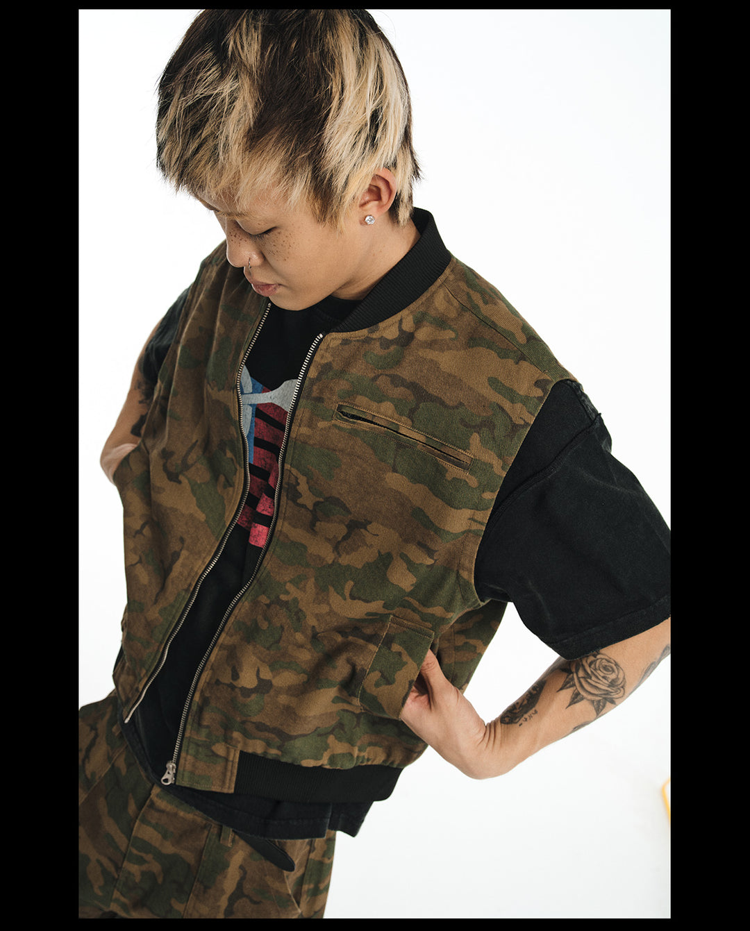 NOVACAM Camouflage Short Work Vest | Face 3 Face