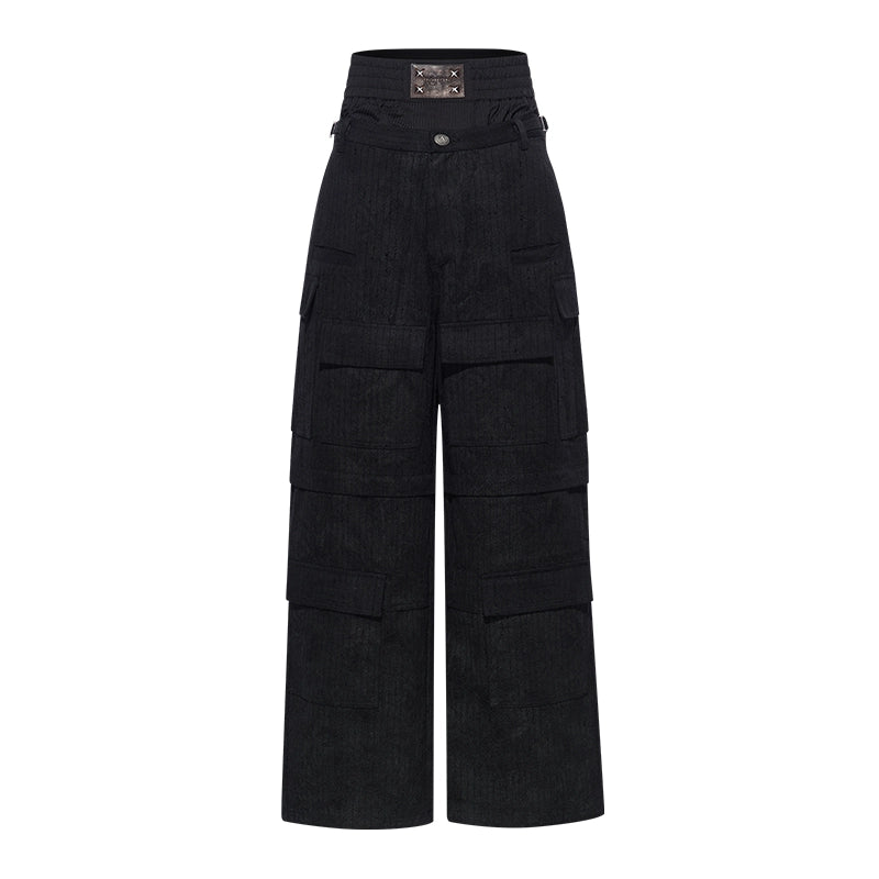 BLIND NO PLAN Removable Double-Waist Multi-Pocket Work Cargo Pants | Face 3 Face