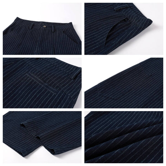 NOVACAM Striped Curved Baggy Jeans | Face 3 Face