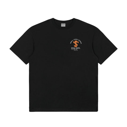Small Town Kid Embroidered Logo Leather Label Tee | Face 3 Face