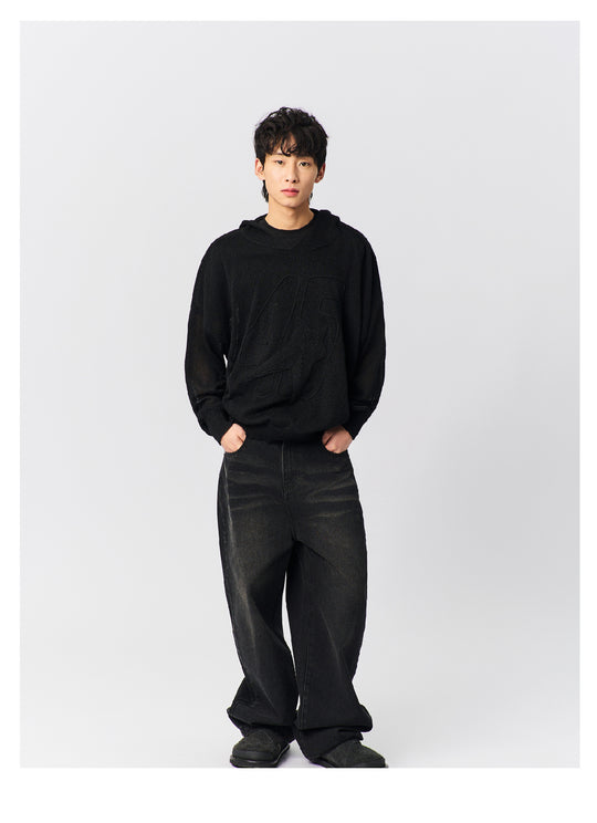 S45 Star Logo Mesh Knit Hoodie | Face 3 Face