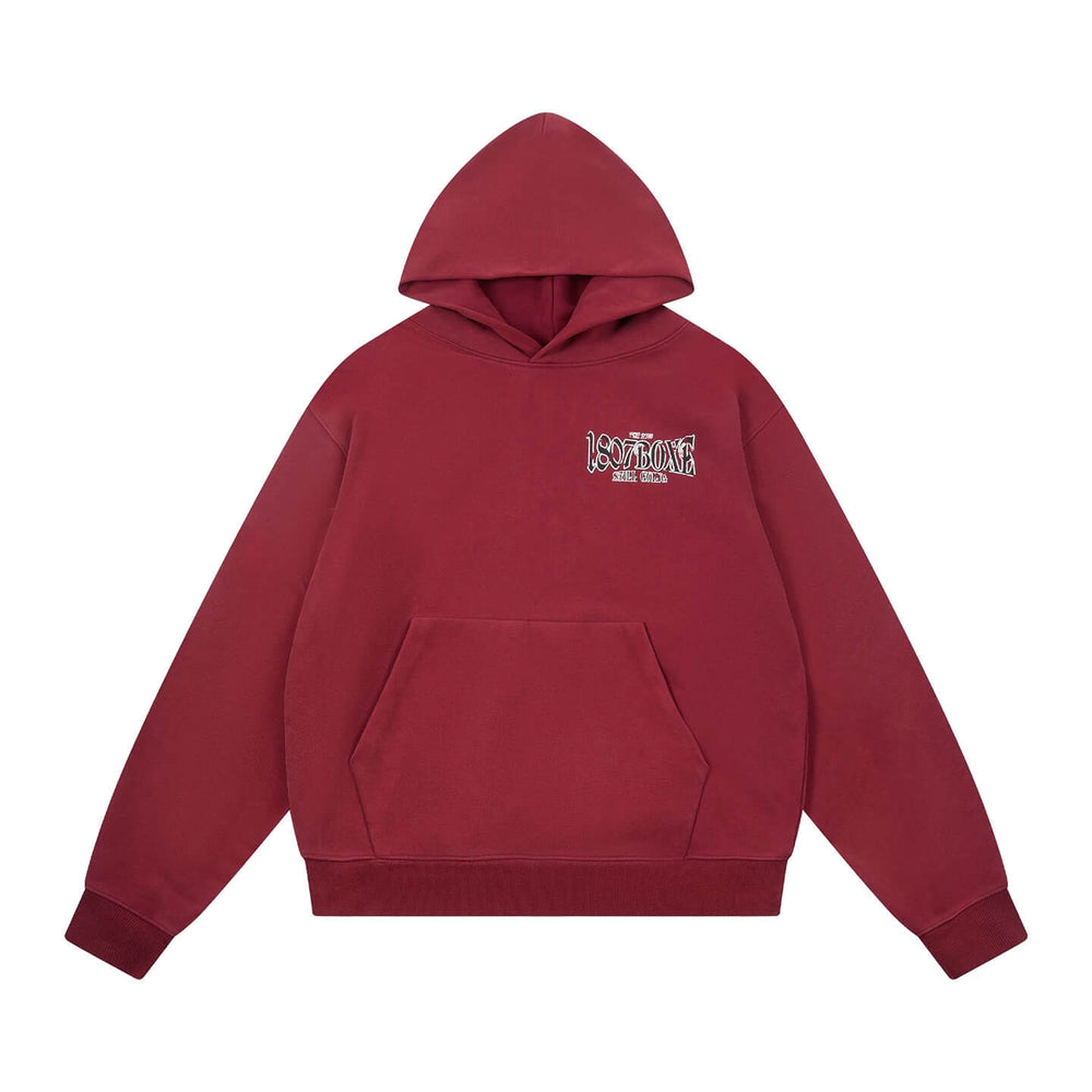 1807 BOXE Vintage Printed Washed Hoodie | Face 3 Face