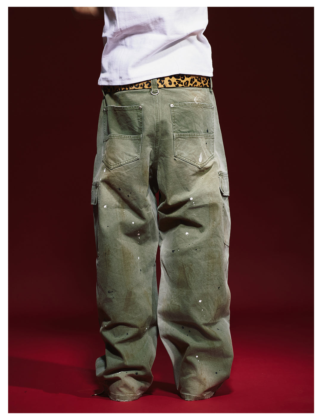 Remedy Washed Ink Splash Baggy Work Cargo Pants | Face 3 Face