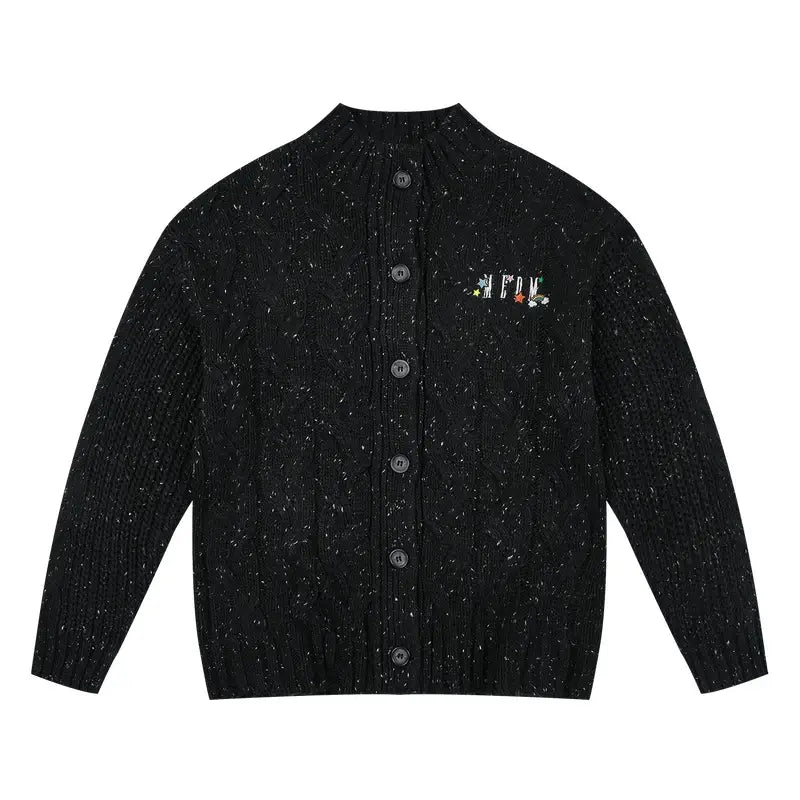 MEDM Speckled Cable Knit Cardigan | Face 3 Face