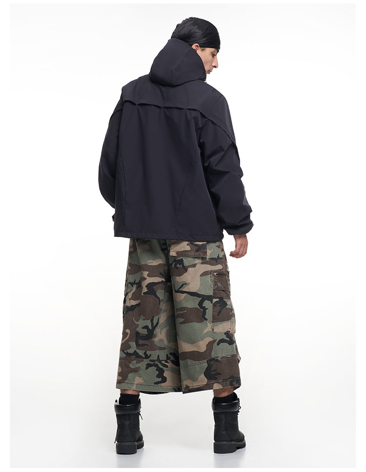 F3F Select Functional Drawstring Hooded Technical Jacket | Face 3 Face