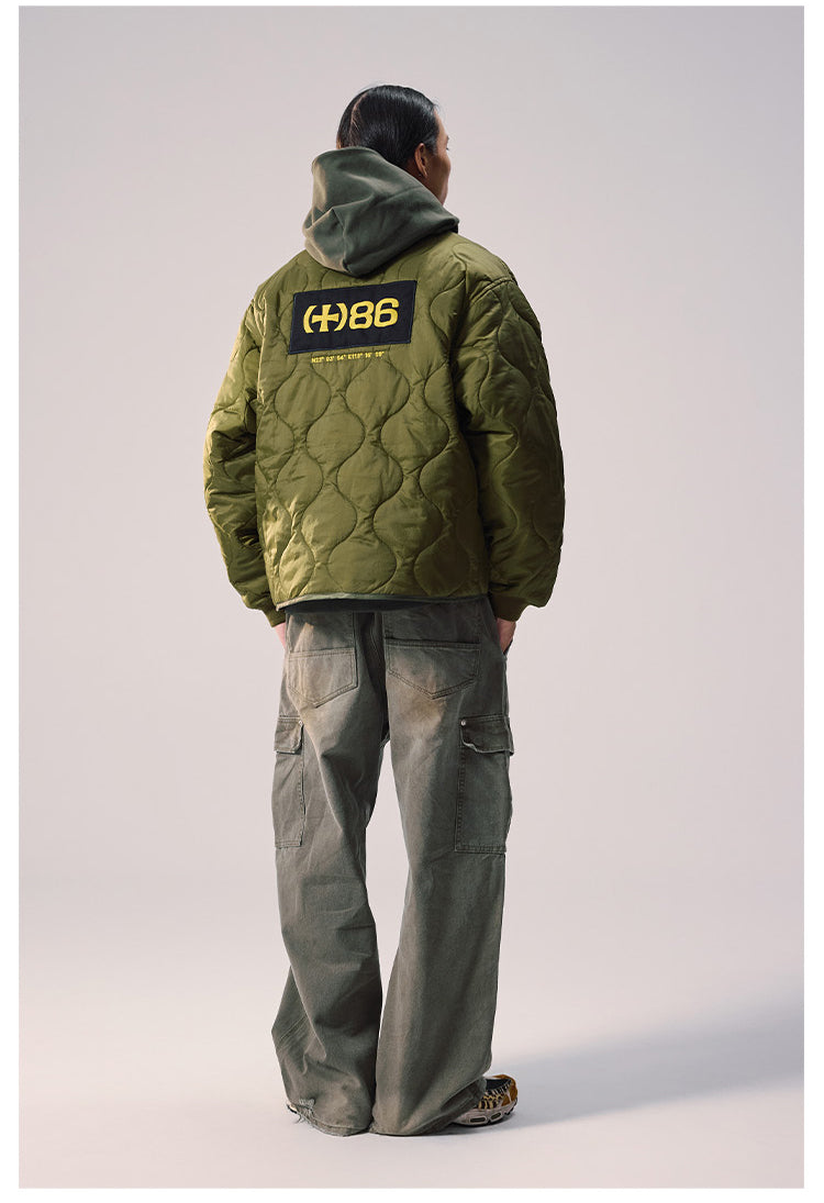 Remedy Patch Embroidered Quilted Military Jacket | Face 3 Face