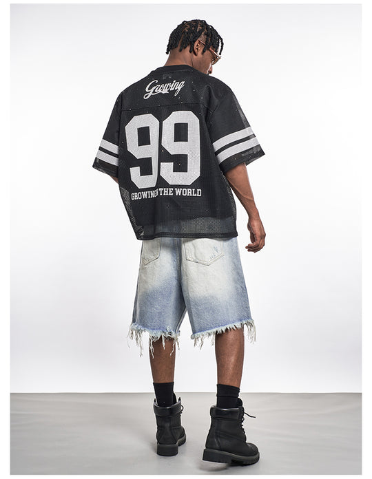 F3F Select Gradient Wash Denim Shorts | Face 3 Face
