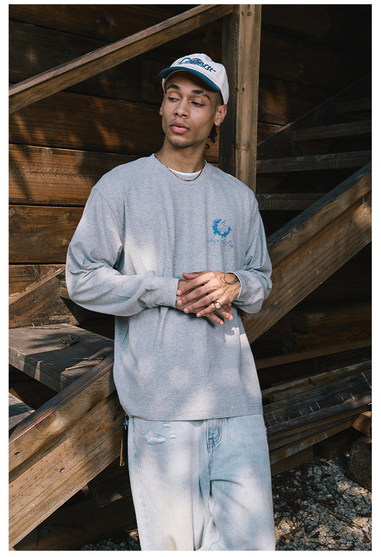 Remedy Wax Seal Handwritten Letter Print Long Sleeve Tee | Face 3 Face