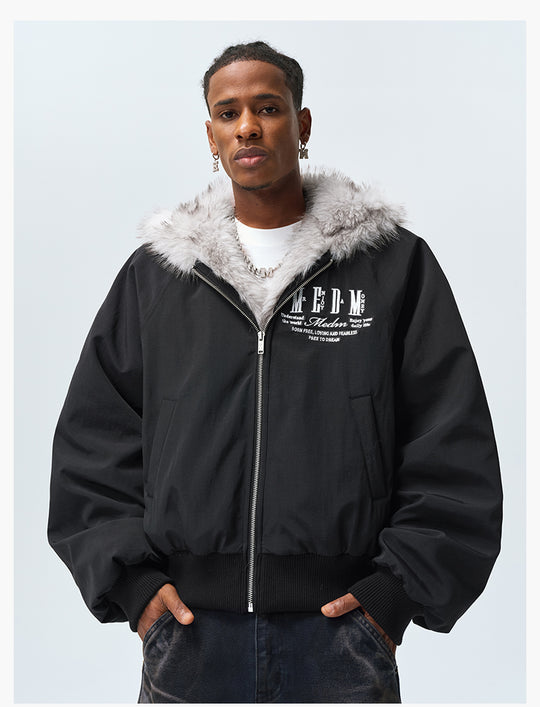 MEDM Fur-Lined Hooded Jacket | Face 3 Face