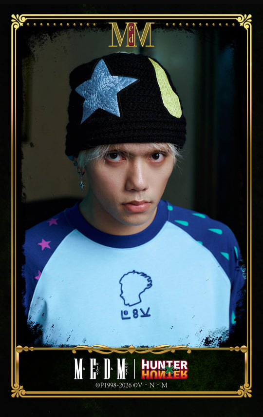MEDM × HUNTER×HUNTER Hisoka Star and Teardrop Patch Beanie | Face 3 Face