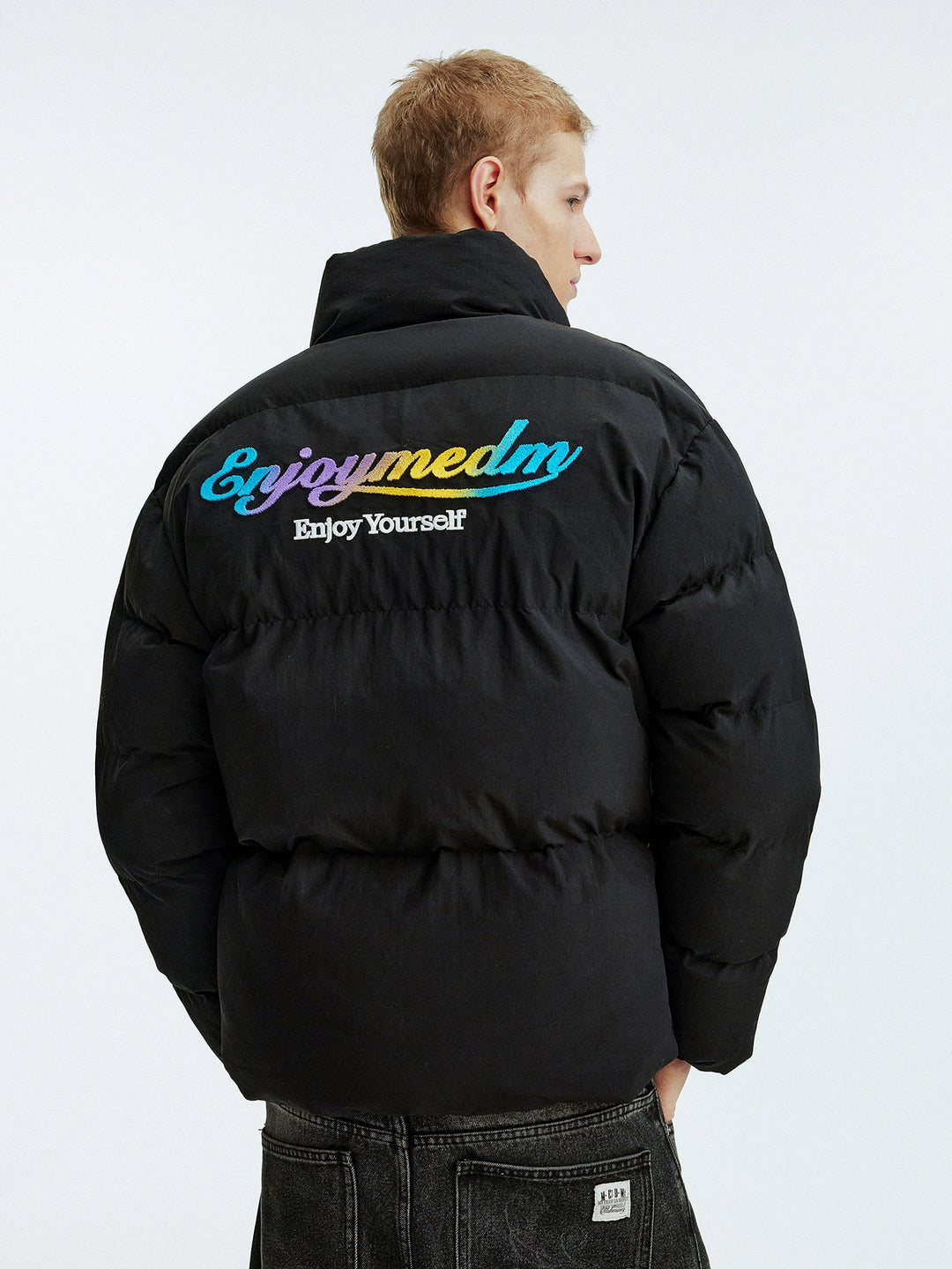 MEDM Gradient Embroidered Puffer Jacket | Face 3 Face