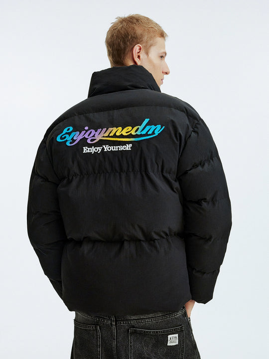 MEDM Gradient Embroidered Puffer Jacket | Face 3 Face