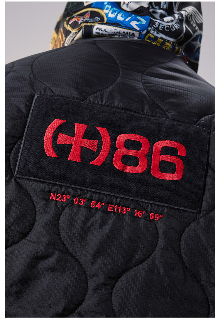 Remedy Patch Embroidered Quilted Military Jacket | Face 3 Face