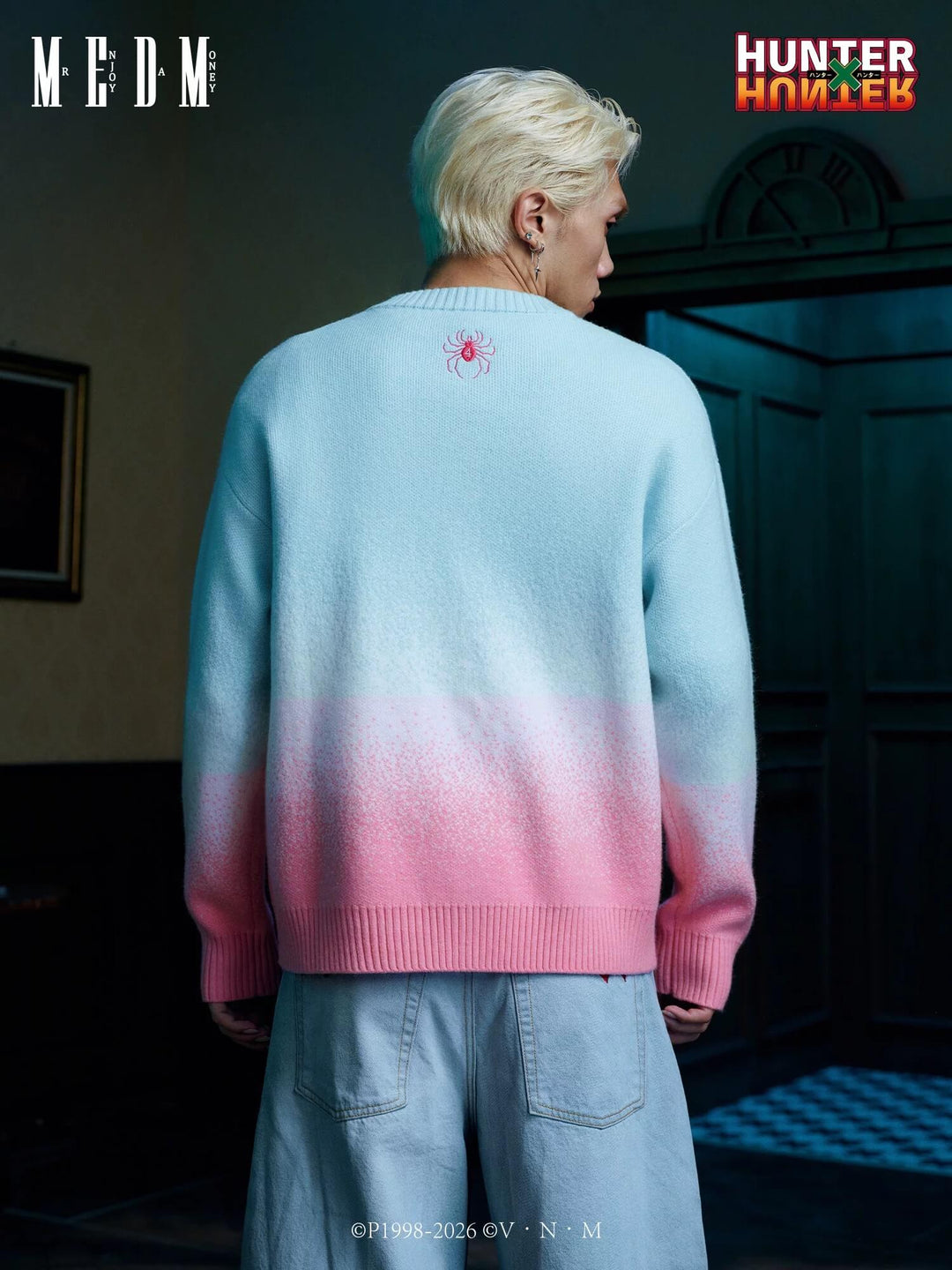 MEDM × HUNTER×HUNTER Hisoka Star and Teardrop Patch Gradient Cardigan | Face 3 Face