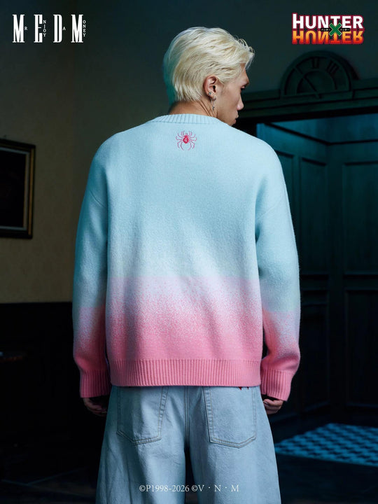 MEDM × HUNTER×HUNTER Hisoka Star and Teardrop Patch Gradient Cardigan | Face 3 Face