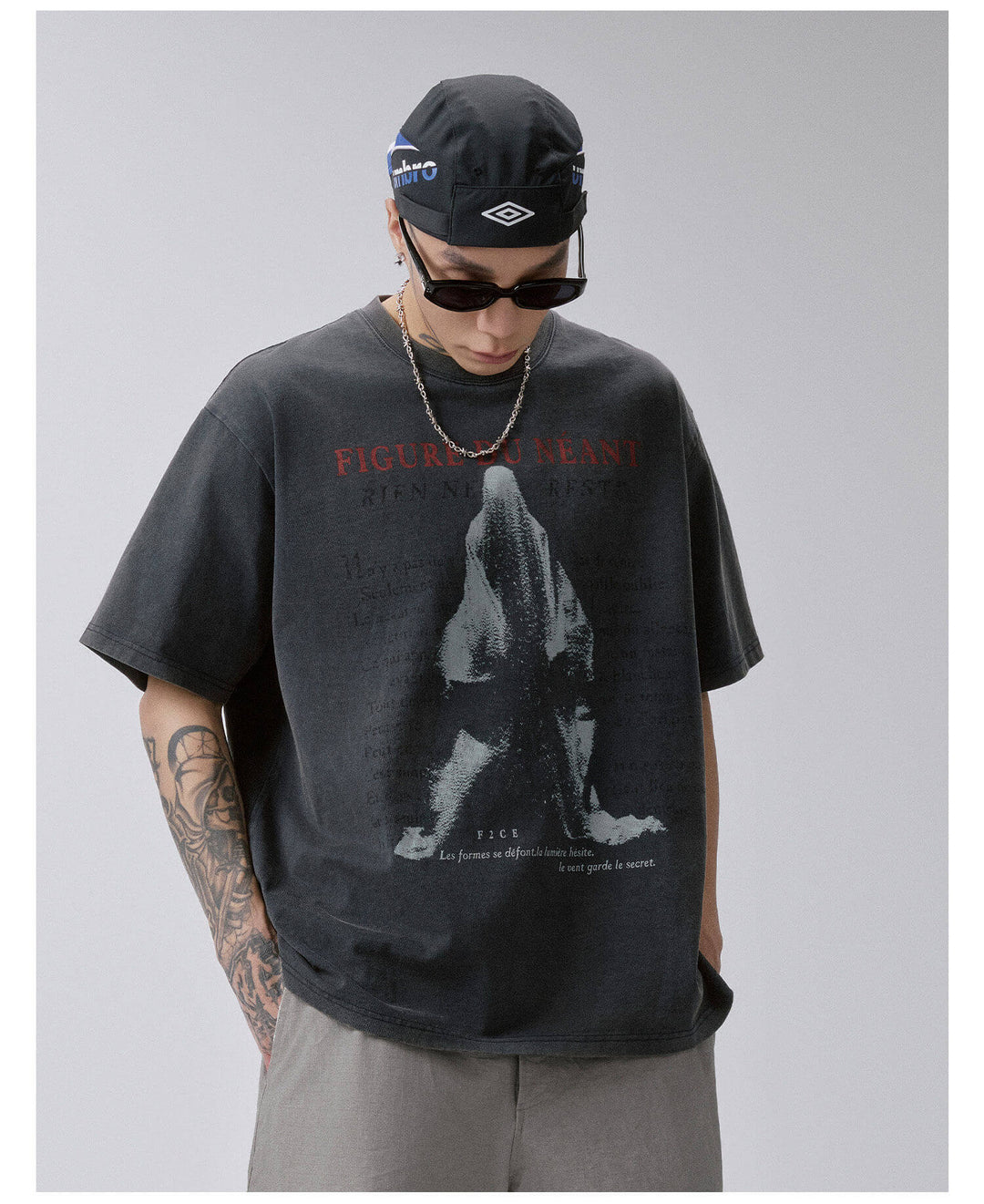 F2CE Vintage Graphic Washed Distressed Short Sleeve Tee | Face 3 Face