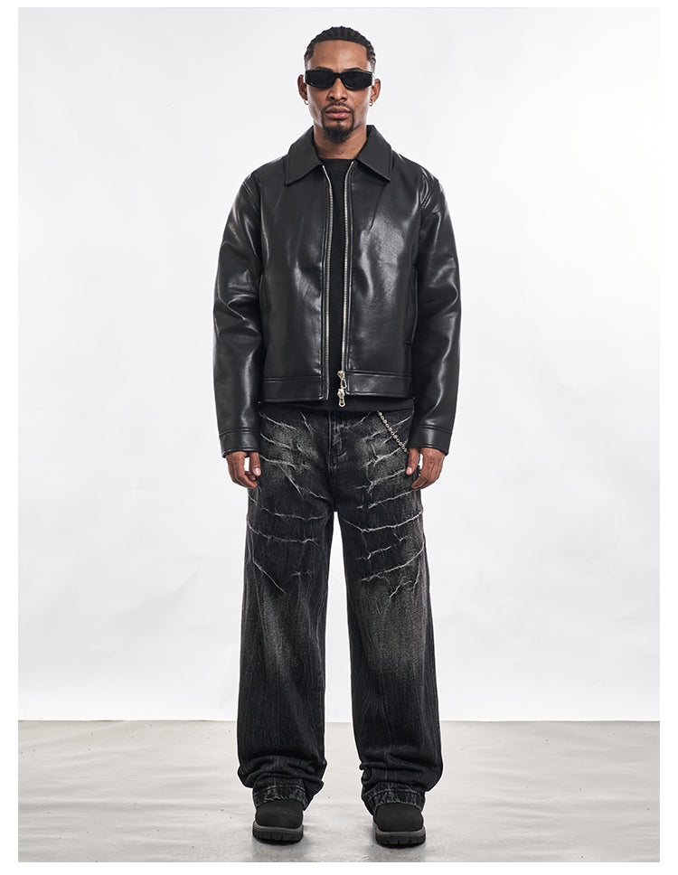 F3F Select Cat Whisker Washed Distressed Baggy Jeans | Face 3 Face