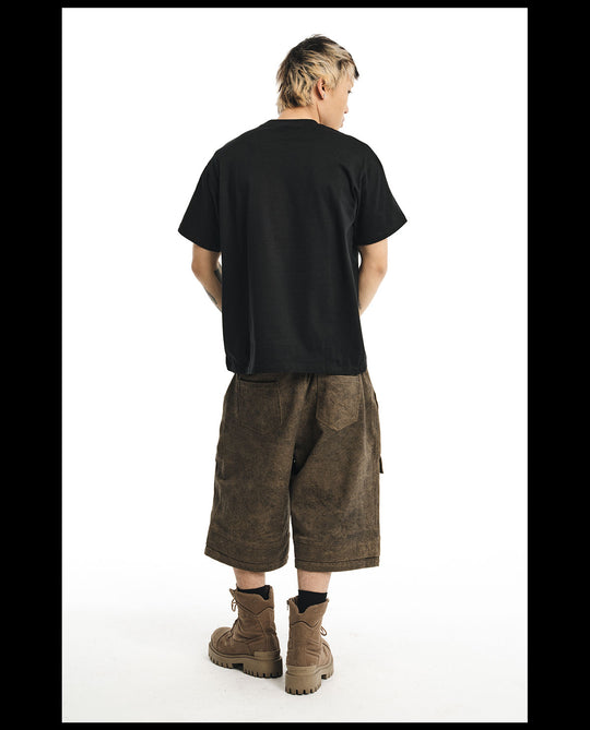 NOVACAM Vintage Letters Star Camouflage Tee | Face 3 Face