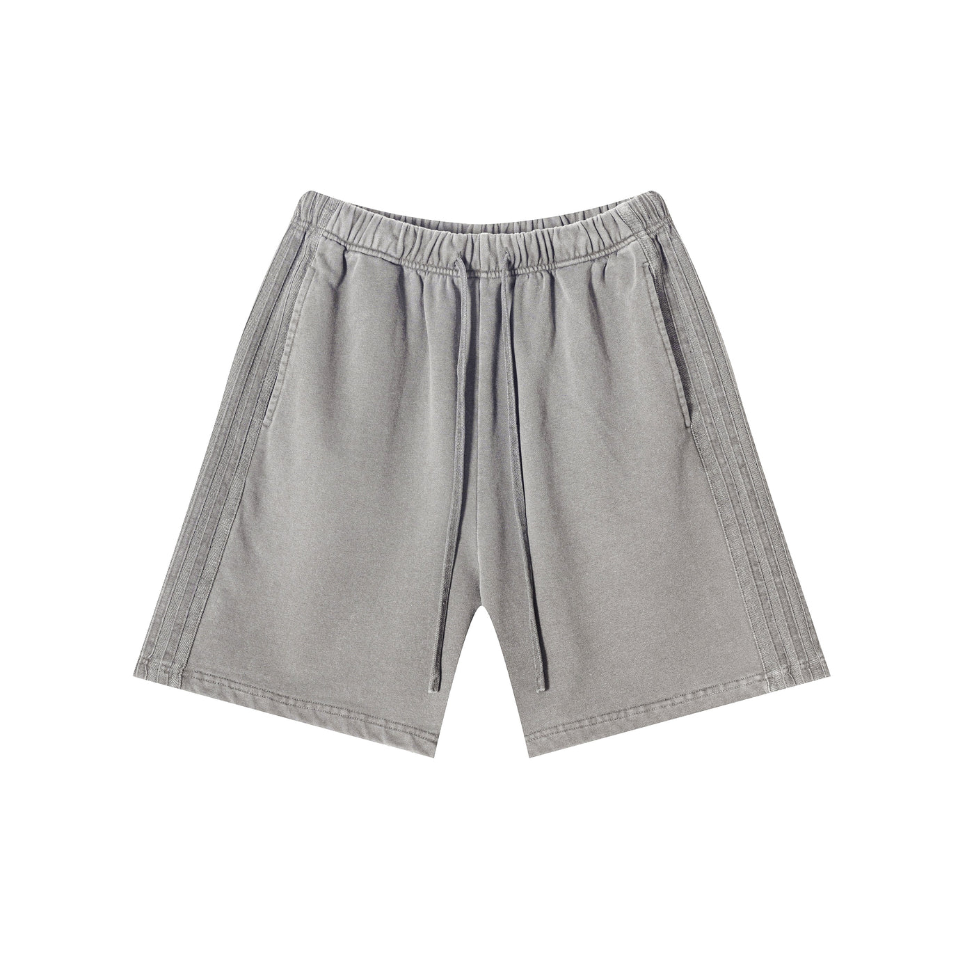 F3F Select Duty Washed & Old Spliced Striped Short Sweatpants