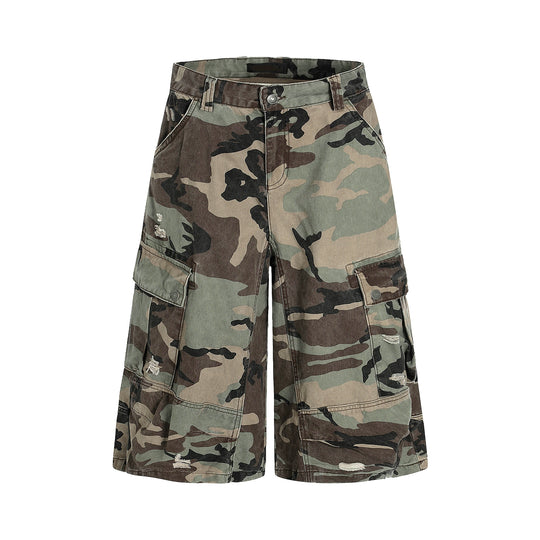 F3F Select Multi Pocket Camouflage Baggy Shorts | Face 3 Face