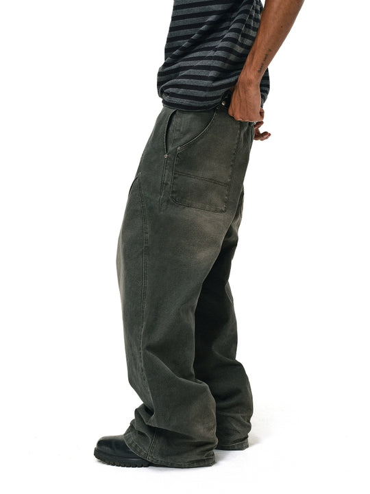 ANTIDOTE 3D Pleated Washed Work Pants | Face 3 Face