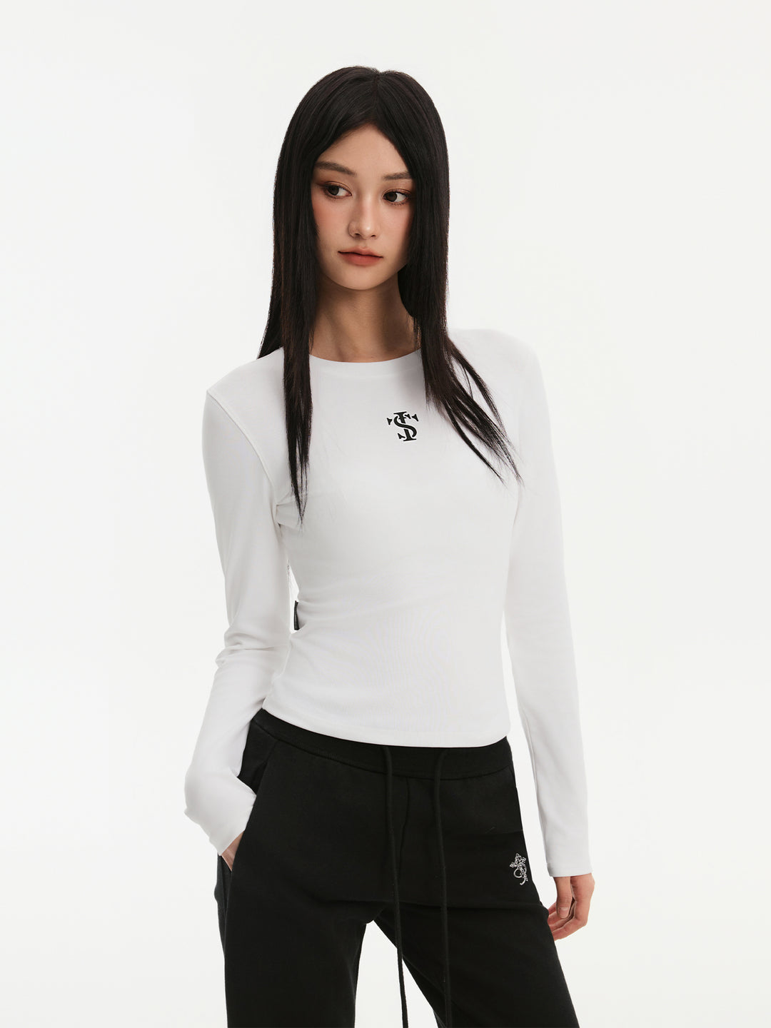 Small Town Kid Basic Slim Fit Stretch Long Sleeve Tee | Face 3 Face