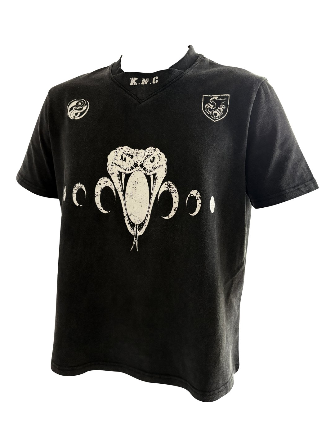 KARMANISTIC Old Washed Snake Head Print Tee | Face 3 Face