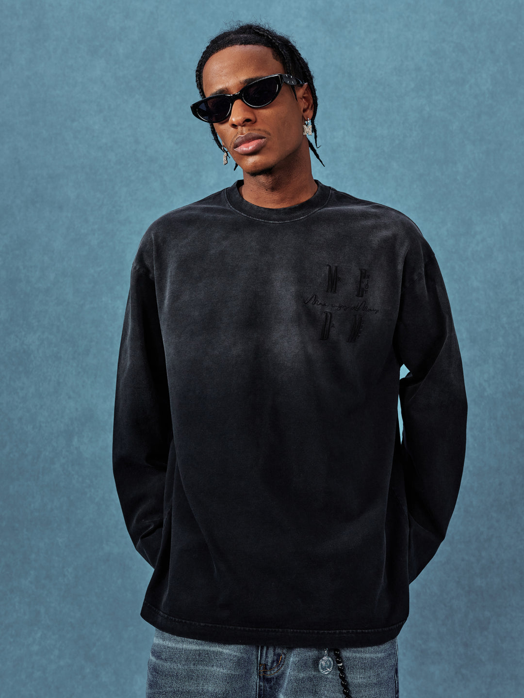 MEDM Gradient Washed Long Sleeve Tee | Face 3 Face
