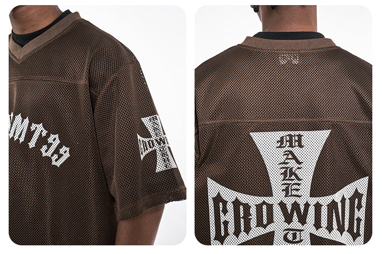 F3F Select Cross Print Mesh Jersey | Face 3 Face