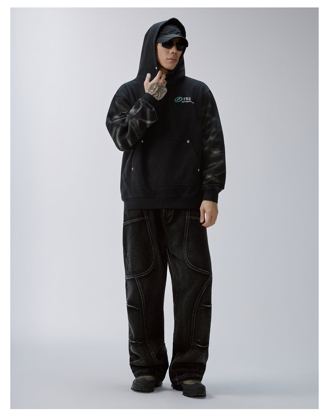 F2CE Stitching Deconstruction Utility Jeans | Face 3 Face