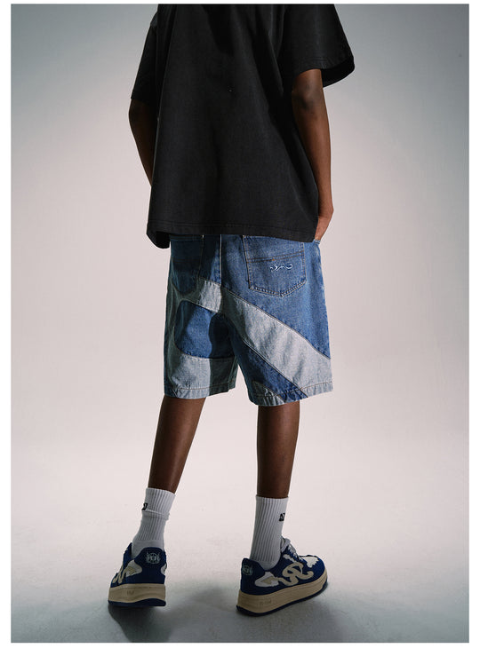 Remedy Wave Graphic Denim Shorts | Face 3 Face