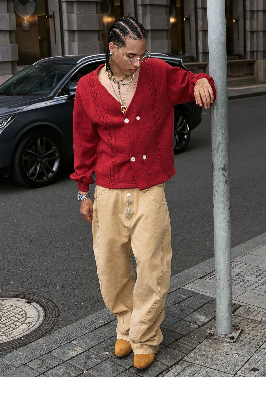 STEEPC Washed Aged Button Fly Canvas Work Pants | Face 3 Face