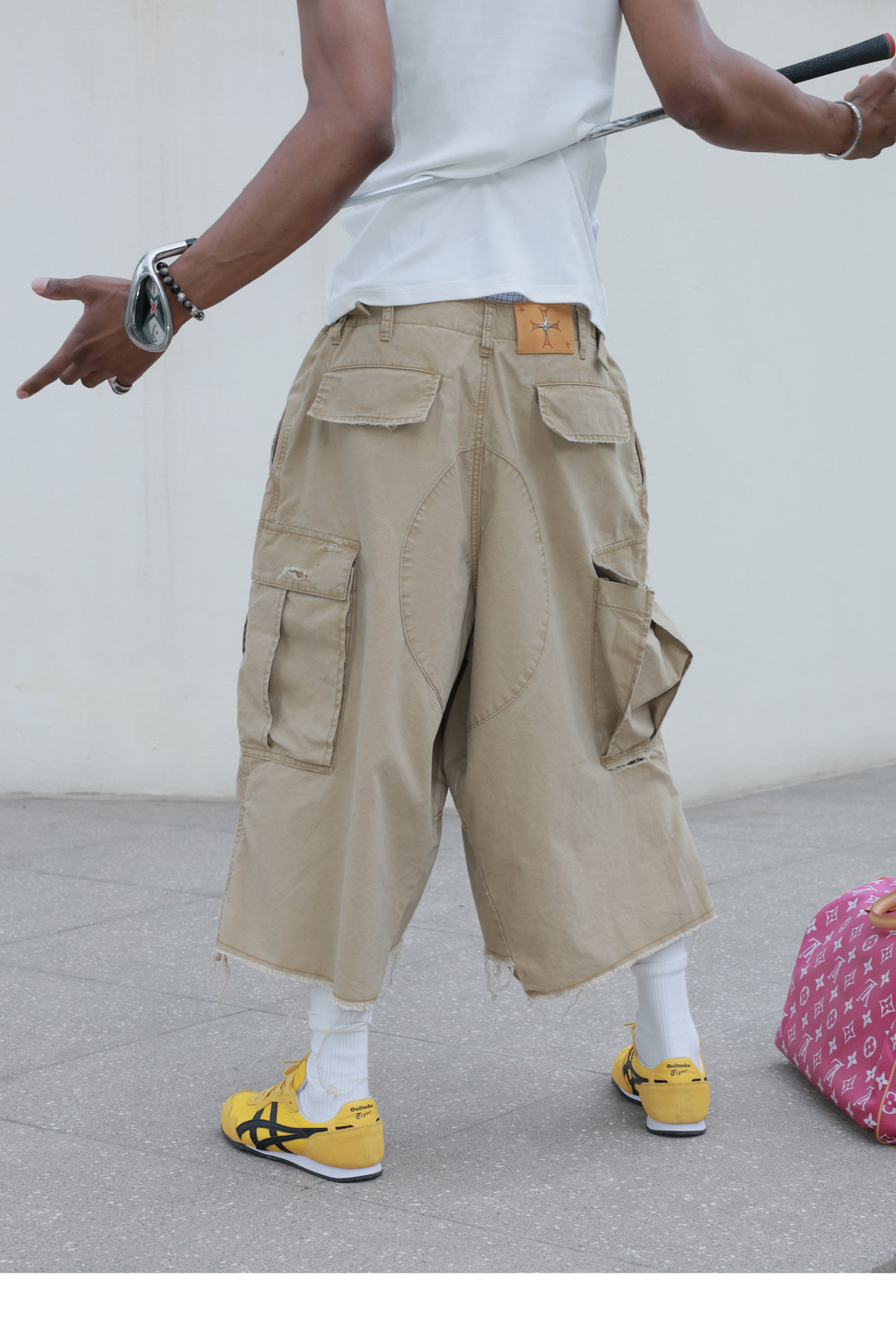 STEEPC Washed Distressed Baggy Multi Pocket Work Shorts | Face 3 Face