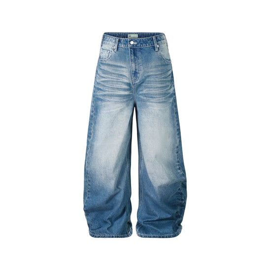 S45 Slanted Panel Curved Washed Jeans | Face 3 Face