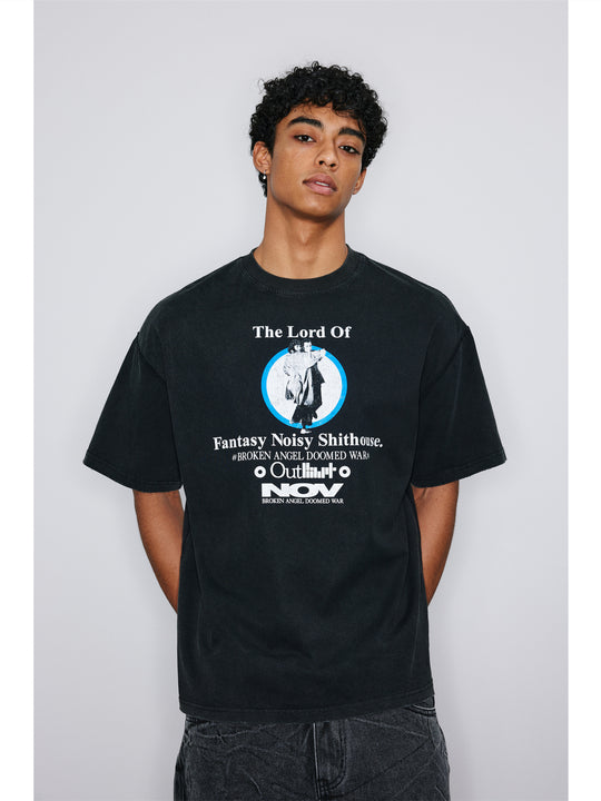 NOVACAM Fantasy Print Vintage Washed Tee | Face 3 Face