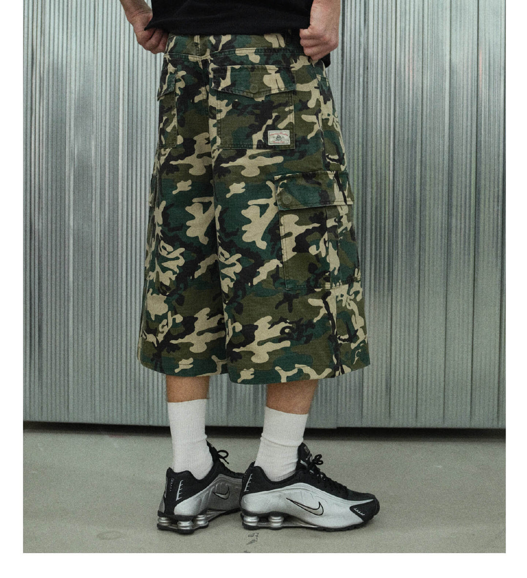 S45 Camouflage Ripstop Baggy Cargo Shorts | Face 3 Face