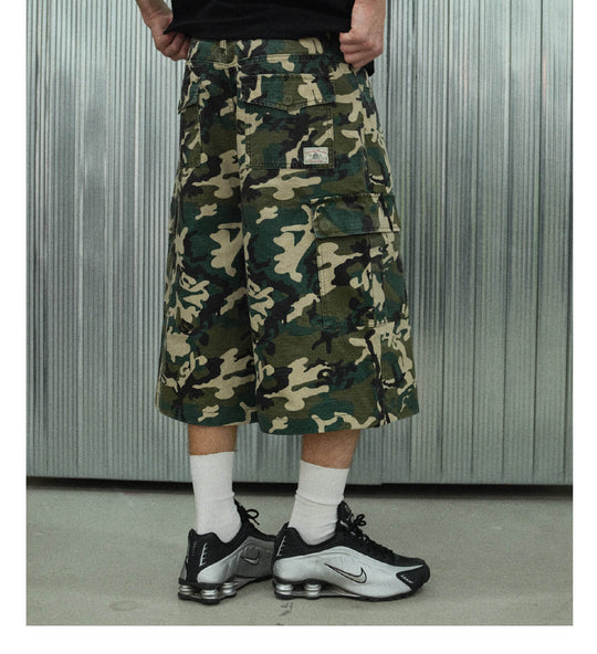 S45 Camouflage Ripstop Baggy Cargo Shorts | Face 3 Face