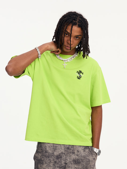 Small Town Kid 3D Embroidered Logo Letter Tee | Face 3 Face