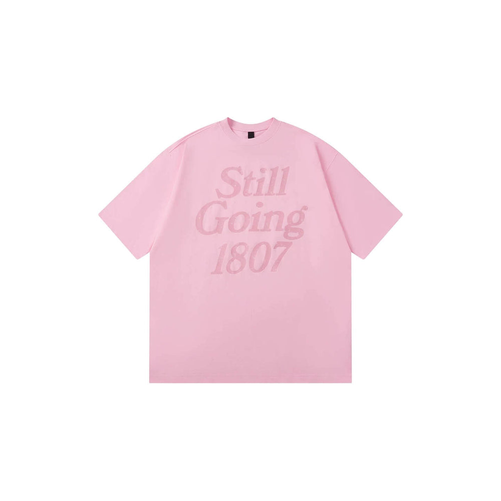 1807 Still Going Glitter Print Short Sleeve Tee | Face 3 Face