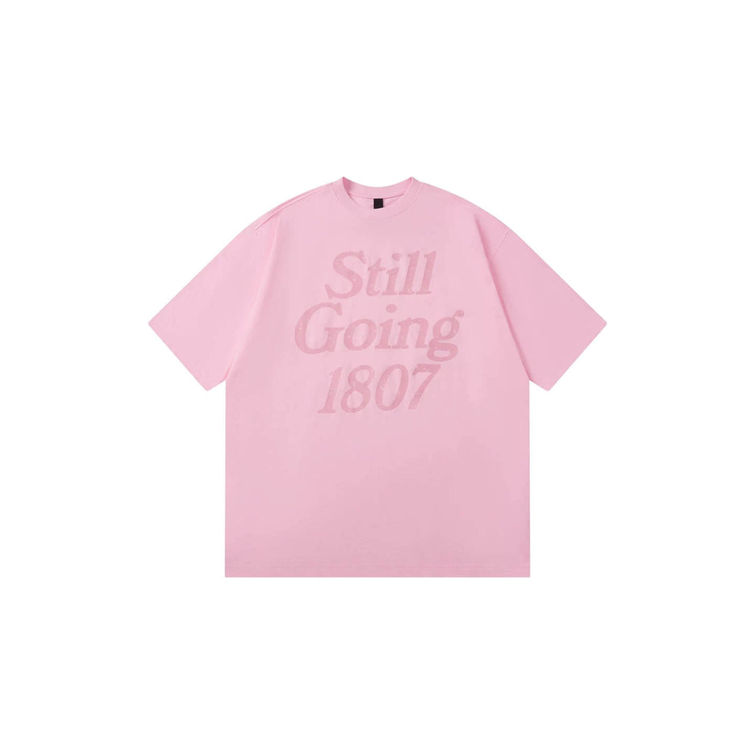 1807 Still Going Glitter Print Short Sleeve Tee | Face 3 Face