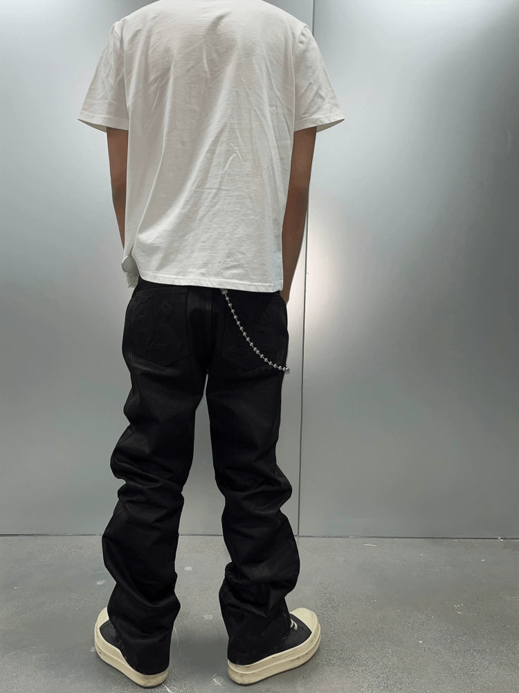 KARMANISTIC Waxed Black Jeans | Face 3 Face